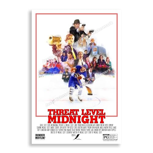 Jesse Johnson Illustration Threat Level Midnight Poster  The Office Decor dunder mifflin the office merchandise gifts office quotes michael scott dwight
