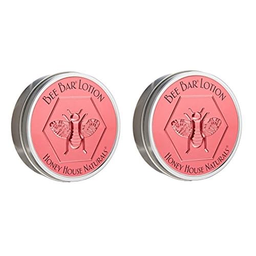 Honey House Naturals Solid Lotion Bee Bar, Sweet Honey Fragrance, 2 Oz Large - 2 Pack
