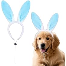 Easter Dog Bunny Ears Costume Headband, Cute Pet Outfit Accessory Animal Headwear for Halloween Christmas Holiday Party Cosplay (Blue)