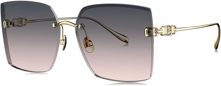 BOLON Women Trendy Elegant Oversized Square Sunglasses, Exclusive Eyewear Brand of EssilorLuxottica