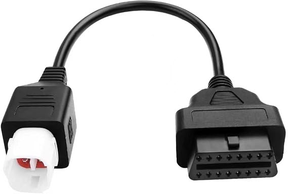 4-Pin OBD2 Adapter Compatible OBD to 4pin for Motorcycle Diagnostic Cable, Compatible with Motorbike for Reading Fault Codes, Live Data