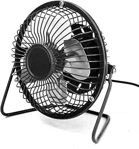 Nekuba Masa Üstü USB Fan Soğutucu Vantilatör Metal Serinletici Mini Vantilatör Siyah