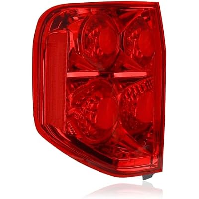 Tail Light Assembly Compatible With 2003-2005 Honda Pilot Left Driver Side Rear Taillight With Bulbs Replace 33551S9VA02