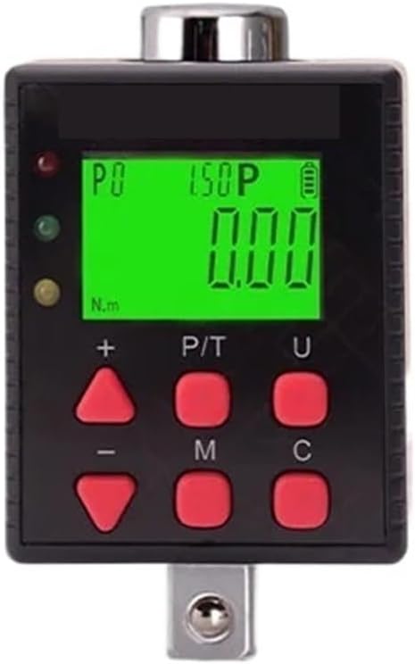Digital Torque Wrench Speciality High Torque Value Precision Digital Meter 0.1-1500N.m Wrench Including Handle Adapter Test(10-1000N.m(0.75inch))