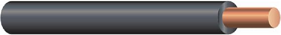 Southwire 11587383 50 ft. 12 Black Solid CU THHN Wire