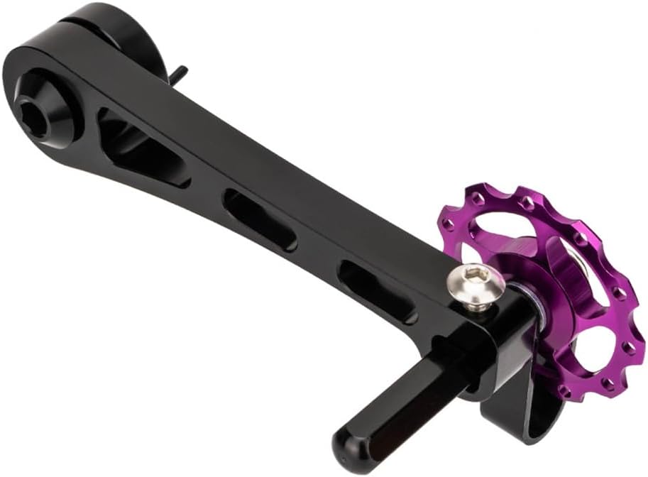 JIANWEI Bike Chain Tensioner, Bike Chain Guide Bike Protector, Aluminum Alloy Bicycle Single Speed Adjuster Converter for MTB Road Racing BikeBlack