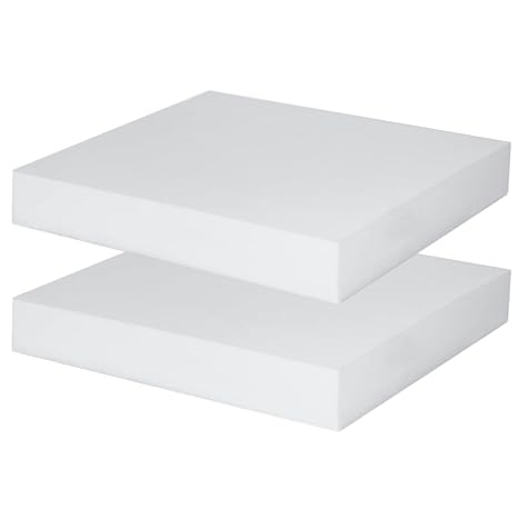 Polyurethane Foam 2 PCS 16 x 12 x 2 inch, High Density Cushion Foam for Seat Replacement, DIY Projects, Upholstery, Packing & Furniture Padding