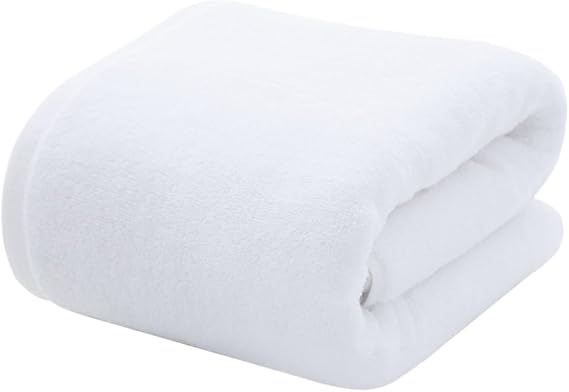 White Cotton Bath Towel Thickened Large for Hand Drying