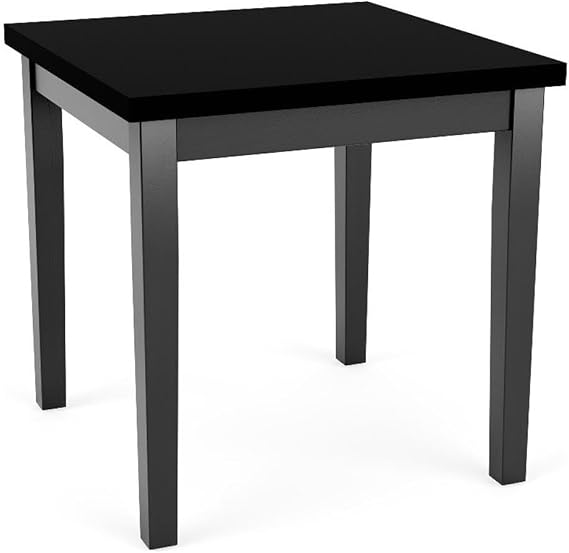 Lenox Wood Reception Waiting 20x20 Wood End Table/Black Wood/Black
