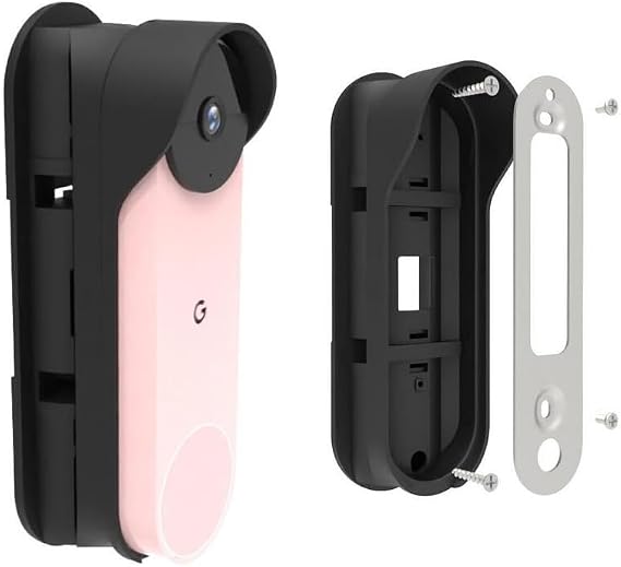 Google Nest Doorbell Compatible Wall Mount Bracket Fixed Bracket Angle Adjustable Black