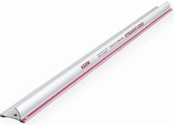 IS48 Model 60004 Precision 48" Safety Straight Edge, Lightweight Anodized Aluminum Frame, Full-Length Imperial Scale, Two Full-Length Silicone Grip Cords Protect and Clamp Your Materials