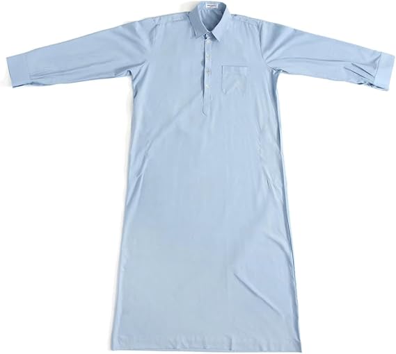 HEYDHSDC Men Muslim Thobe Jubba Eid Ramadan Traditional Dishdasha Thoub Islam Abaya Dress Long Robe