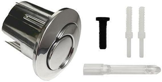 Dual Flush Push Button Threaded Push Rods Short Body D2D Chrome Compatible with AH0001800R
