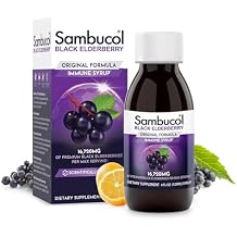 Sambucol Black Elderberry Syrup - Black Elderberry Liquid, Immune Support for Kids and Adults, High Antioxidants, Gluten Free - Original Formula, 4 Fl Oz