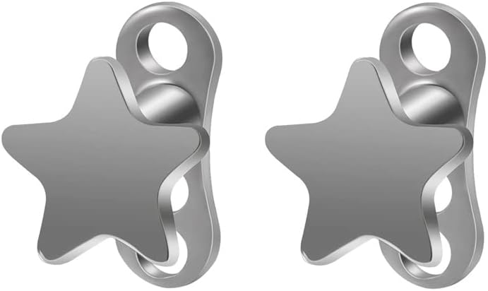 Kokoma 14G Star Dermal Anchor Tops and Base G23 Titanium Skin Piercing Studs Microdermals Piercing Dermal Anchor Tops Internally Threaded Dermal Piercing Studs Punk Jewelry Gifts for Women Men