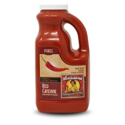 Cayenne Pepper Louisiana Pepper Exchange Fresh Pepper Replacement. Save Time and Money in the Kitchen, No More Food Waste. 64 Ounces, Perfect for Professional Chefs and Kitchens, Food Trucks, Catering, and Big Parties. Great for Seafood, Shrimp, and Crab Boils Spice, Heat and Authentic Pepper Flavor