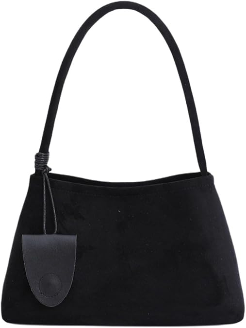 Trendy Faux Suede Top Handle Bag for Women 2025 Large Capacity Hobo Shoulder Bag Minimalist Office Commuter Tote