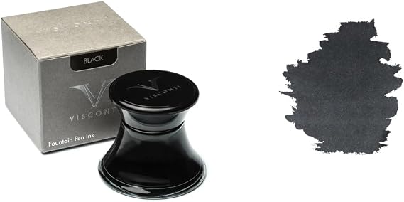 Visconti Black Glass Inkwell 50 ml