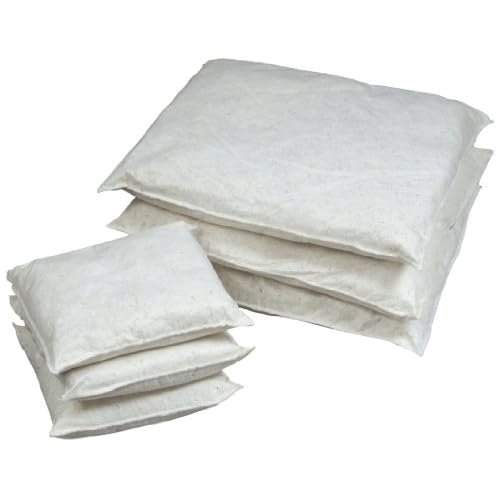 ESP 40WPILL1010 Poly-Cellulose Oil Only Super Absorbent Pillow, 51 Gallon Absorbency, 10 Length x 10 Width, White Case of 40