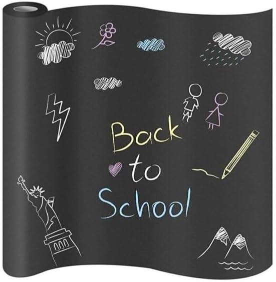 Büyük Boy Yapışkanlı Kara Tahta Tebeşir Hediyeli 100x30cm