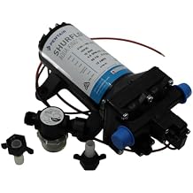 PENTAIR SHURFLO 4148-153-E75 Aqua King II Premium Fresh Water Pump 4.0, 12VDC Marine RV Water Pump, 4.0 GPM Demand Pump, 55 PSI Shut Off, Self Priming 6 Ft, Multi Fixture Boat Cabin Water System Pump