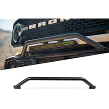 DV8 Offroad Capable Bull Bar for 2021-2026 Ford Bronco | Designed for The Capable Front Bumper | Compatible w/ (1) 13-20" Light Bar or 3" Pod Lights | Adjustable & Removable Light Tabs | Steel