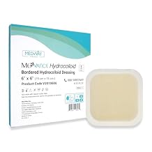 MedVance Hydrocolloid Bordered Hydrocolloid Adhesive Dressing, 6"x6" Box of 5 DRESSINGS