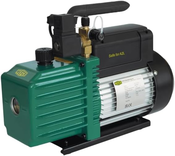 ECO Two-Stage Vacuum Pump | A2L Safe | 15 Micron | 115V 60Hz | 5 CFM or 9 CFM | Oil Included | HVAC Refrigeration (9 CFM)