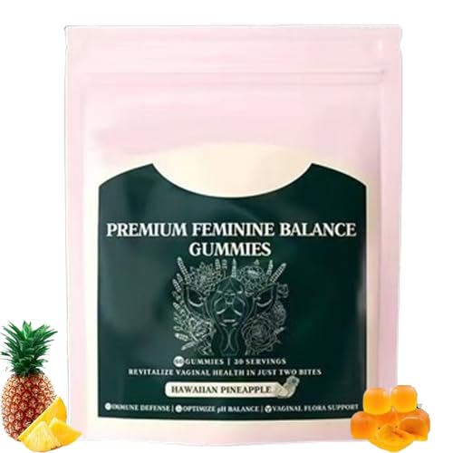 Vital Source Feminine Balance Gummies, Hawaiian Pineapple - Premium Feminine Balance Gummies, Vegan, Gluten-Free - 60 Gummies, for WomenS Health 1pcs