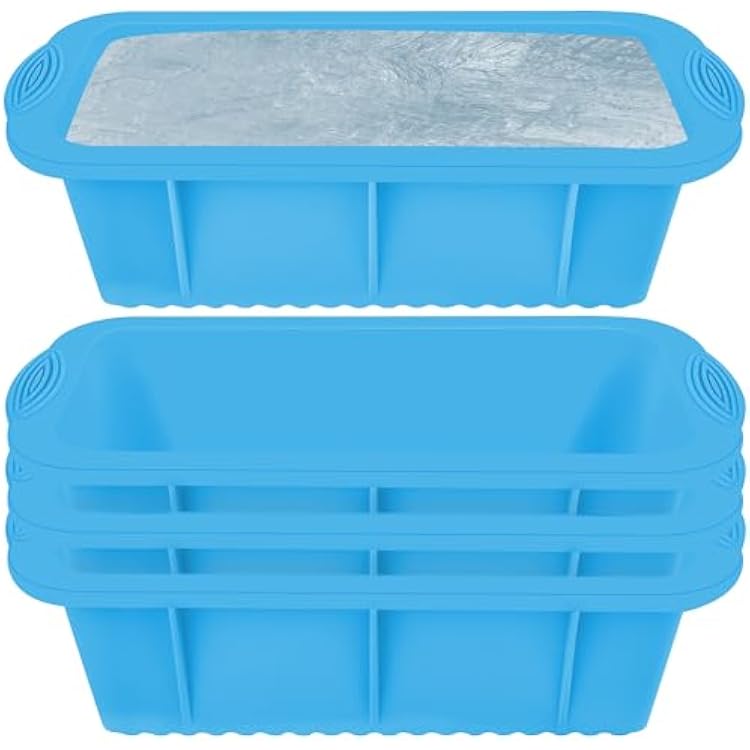 Extra Large Ice Block Molds-4 Pcs Ice Molds for Ice Bath or Coolers, Big Silicone Ice Cube Molds for Cold Plunge Tub Chiller,Reusable Ice Cube Tray for Storing and Freezing Ice, Easy Release