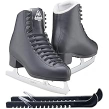 Jackson Ultima Figure Ice Skates for Men, Boys in Black Color/Bundle with Skate Guards