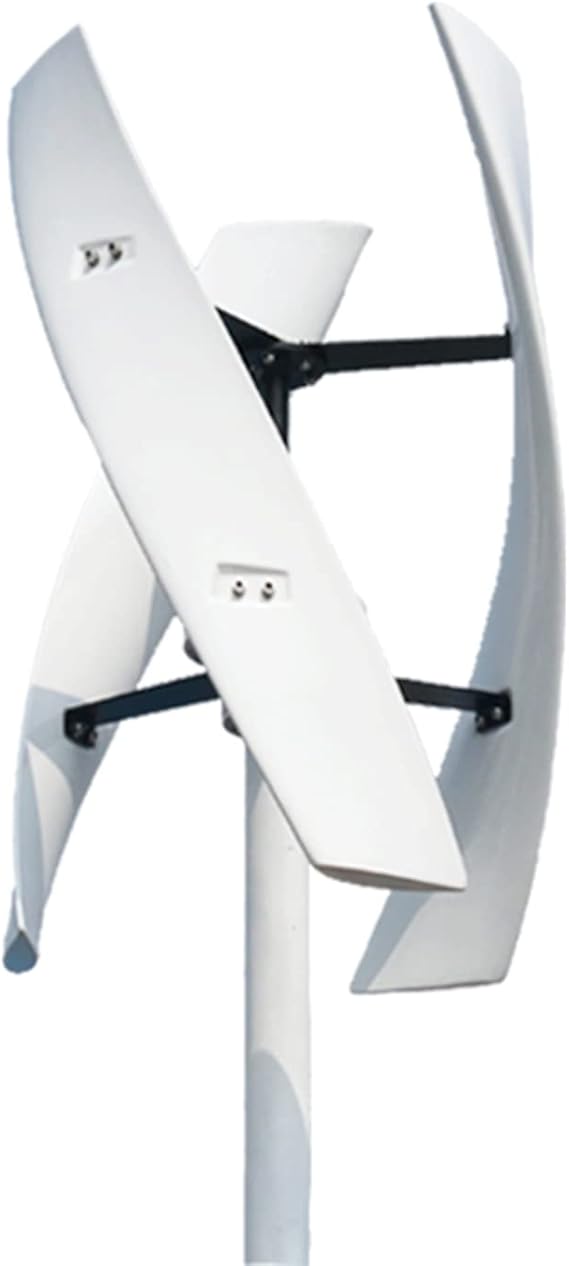 10000W 220V Vertical Wind Turbine Generator, 3 Phase with 3 Blades Home Use Small Vertical Wind Turbine Generator Efficient And Noiseless (White),12v