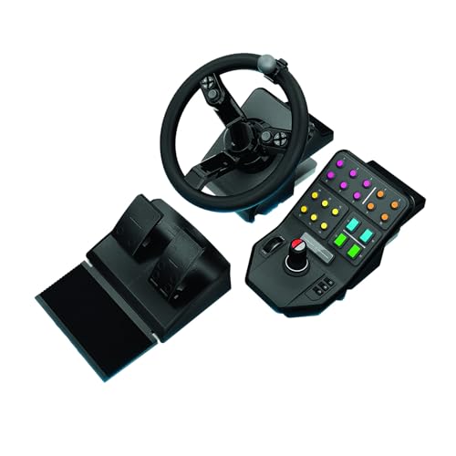 Logitech G Farm Simulator Heavy Equipment Bundle 2nd Generation, Steering Wheel Controller for Farm Simulation 2025 and Previous Versions, Wheel, Pedals, Vehicle Side Panel Control Deck for PC