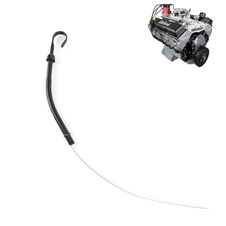 Oil Dipstick Tube, Black Driver Side Fit Replacement for Chevy SBC 283 327 350 400 Engine 19551979(Black)