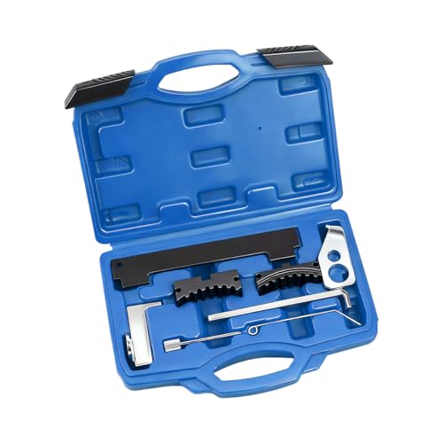 Car Timing Tool Kit, Vehicle Engine Camshaft Tensioning Locking Alignment Timing Belt Set, Automotive Camshaft Holding Tool Accessories, Compatible with 16V 1.4 1.6 1.8 en6340 km6340 Blue