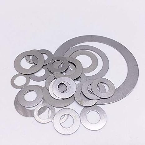 Ochoos 100Pcs Shim Washer ID 9mm 10mm 11mm 13mm Stainless Steel Flat Washer Ultrathin Gasket Thin Shim - (Inner Diameter: 10x14x0.2)