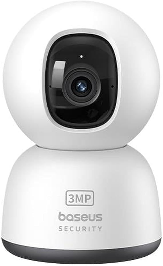 Baseus Security P1 Lite Indoor 2K 3MP Wi-Fi Security Camera AI Detection, 8x Zoom, Alexa and Google compatible