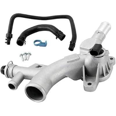 AULINK 25193922 Aluminum Engine Coolant Thermostat Housing Water Outlet with Hoses1.4L L4 For Chevy Cruze 2011-2016, Cruze Limited 2016, Sonic 2012-2020, Trax 2013-2020, For Buick Encore 2013-2019
