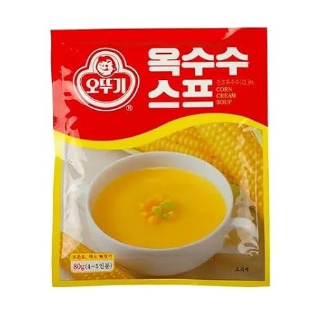 Ottogi Corn Cream Soup Mix, Instant Powder Soup, 80g