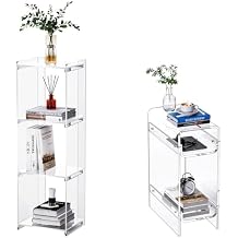 Acrylic Narrow Table + Bookcase