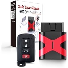 Programmable Keyfob, Replacement Car Keys Fob and DIY Programmer Kit for 2015-2020 Tacoma 2014-2019 Highlander Smart Remote HYQ14FBA 281451-2110 (4 Btn (SUV) Programmer Kit)