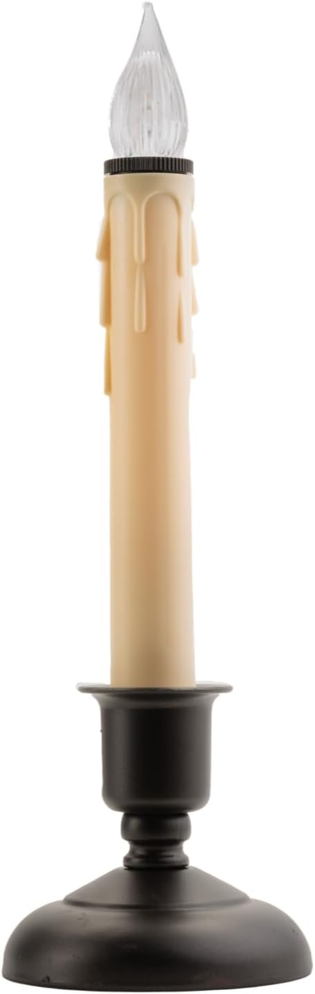 IMC Cape Cod Battery-Operated LED Window Candle with Timer, Antique Bronze, 9.5" (Qty 1)