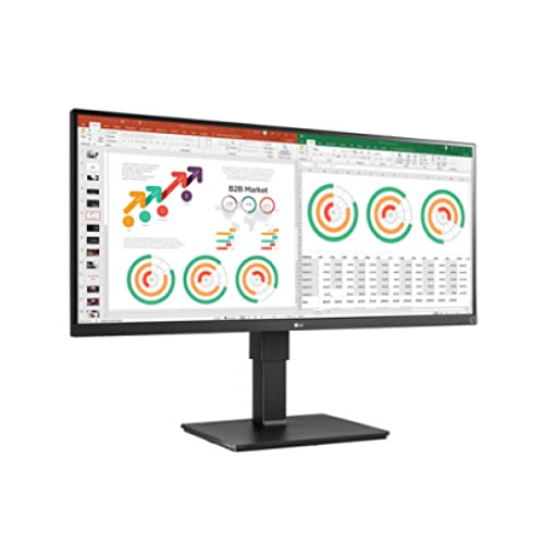 LG 34 34BN77C-B IPS QHD UltraWideTM Curved Monitor 3440x1440 with 21:9 Aspect Ratio, HDR10, sRGB 99% Color Gamut, Dual Controller & MaxxAudio