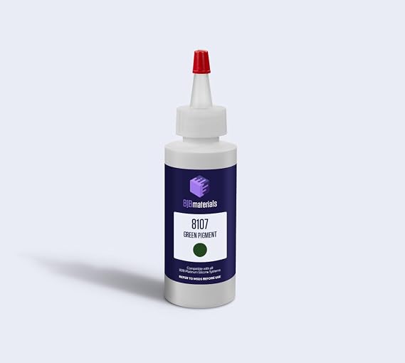 BJB 8100 Series Silicone Pigment Highly Concentrated Liquid Colorant for RTV Silicone Rubber, Mold Making, Casting, Special FX & Prototyping 4 oz Bottle, Green
