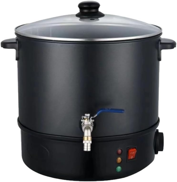 Wax Melter Candle Making Kit Electric Wax Commercial Large Wax Melting Pot Pouring Spout Temperature Control Ice Wax Jelly Wax Paraffin Wax Beeswax Coconut Wax Soy Wax Black, 6L