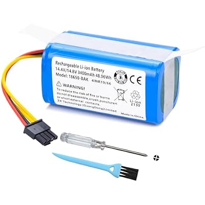 VR1717 3400mAh Vacuum Battery Replacement for Proscenic Cocoa Smart 780T 790T BONA18650-AA KA760, Summer P1s P2s P3, for Bagotte BL509 BONA18650-MF1, for CECOTEC CONG0003 Robot Vacuum Cleaner wTools