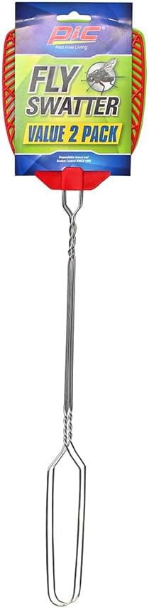 PIC Wire Handle Fly Swatter, 2-Pack, (WIRE-2PK)