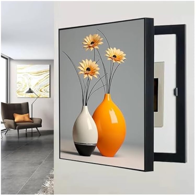 Fuse Box Cover Cabinet Poster Decorative Mural Meter Cover Electric Box Hidden Decor, for Home Room Wall DecorationBlue,50x70cm
