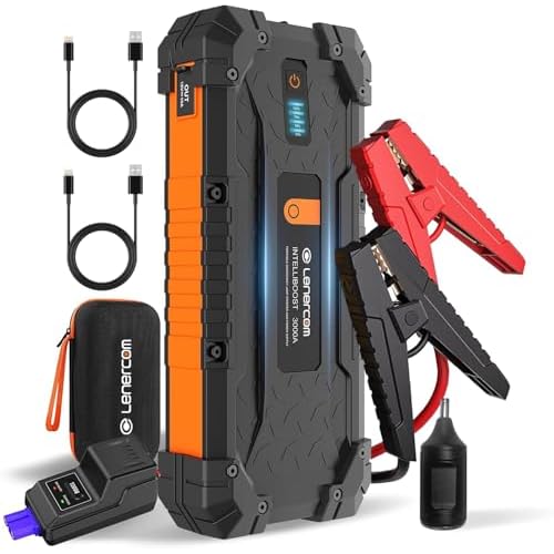 Jump Starter,3000A 24000mAh Portable Car Jump Starter Battery Pack for up to 10.0L Gas and 8.0L Diesel Engine,12V Battery Booster Pack Jump Box with USB Quick Charge 3.0 & DC 15V Ports