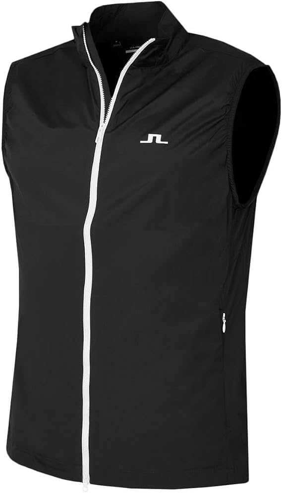 J.Lindeberg Men's Ash Light Water Repellent Packable Golf Vest